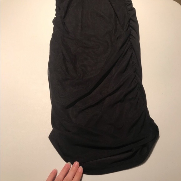 Princess Polly Penney Mesh Overlay Mini Dress In Black Size 4 - Picture 8 of 11